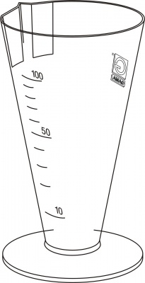 Urinal conic measuring cup 100 ml